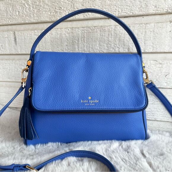KATE SPADE Periwinkle Chester Street Miri Flap Satchel Tote Crossbody Leila - Picture 2 of 12
